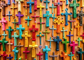 Naklejka premium Colorful Selection of Cross and Hook Designs for Creative Projects