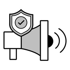 Secure Broadcast Icon. Transparent PNG Illustration for Security and Communication Concepts