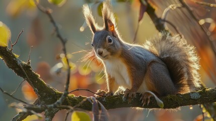 Fototapeta premium Squirrel on a Branch