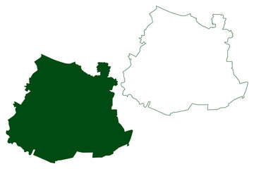 Obraz premium Ometepec municipality (Free and Sovereign State of Guerrero, Mexico, United Mexican States) map vector illustration, scribble sketch Ometepec map