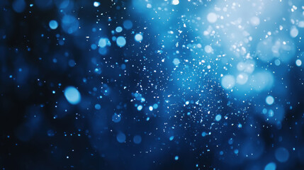 Obraz premium Blue bokeh lights creating a dreamy abstract background