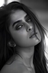 Naklejka premium Portrait of Beautiful woman model