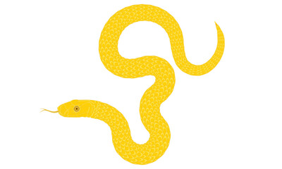 abstract golden cartoon snake pattern