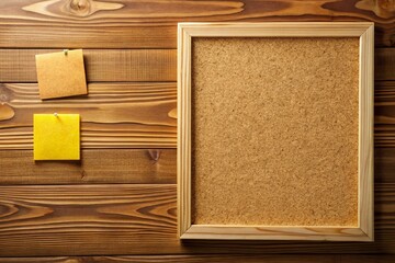 Fototapeta premium Cork Board Textured Wooden Background with Brown and Yellow Colors for Architectural Photography