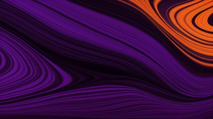 Abstract textural background of purple and orange shades , waves on black background, 3D, wallpaper
