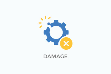 Damage Vector Icon Or Logo Illustration