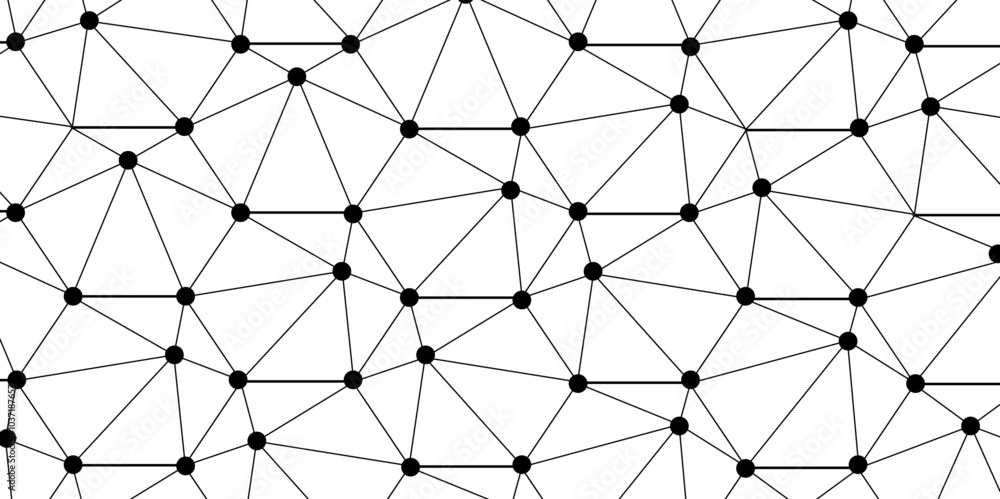 Wall mural abstract of simple gray line triangle pattern geometric background. seamless geometric polygonal rep