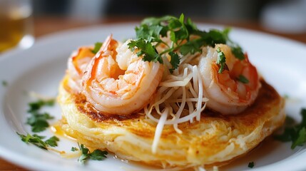 Shrimp & Bean Sprouts Dish.