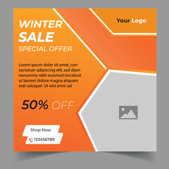 Digital marketing social media post and corporate web banner template