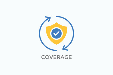 Coverage Vector Icon Or Logo Illustration
