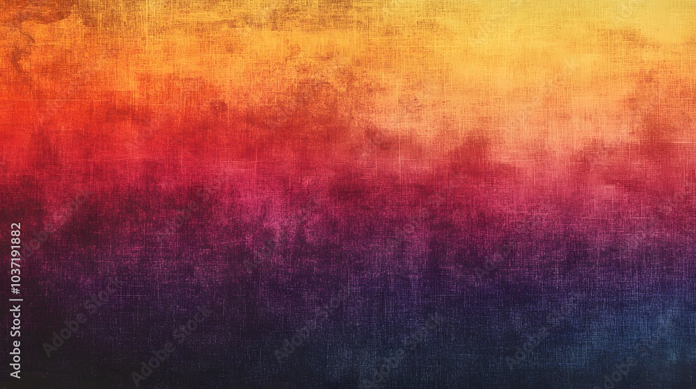 Poster a textured background featuring a smooth gradient transitioning from warm orange to purple tones, cr