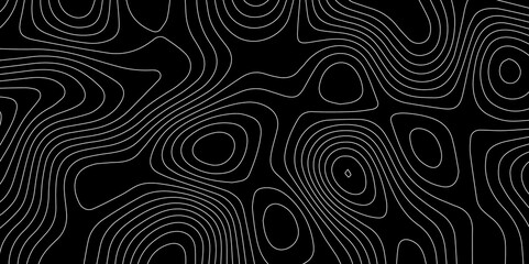 Abstract multicolor on black background with Topographic line map pattern. Topographic map lines, contour background. wavy and curved lines background. Geographic map .