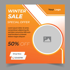 Digital marketing social media post and corporate web banner template