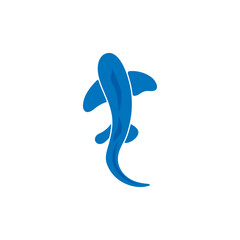 Shark Simple modern logo, icon. Vector illustration, silhouette