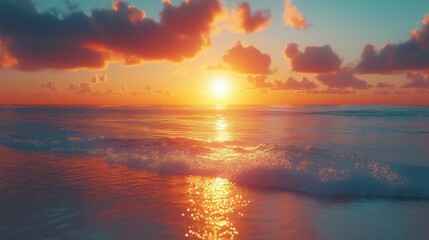 sunset over the sea