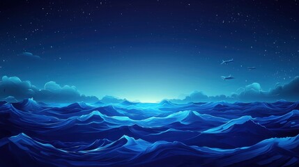Obraz premium Ocean Depths: Video Game Level Design Illustration
