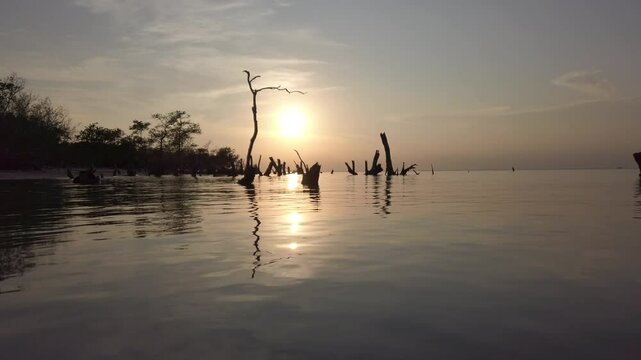Holbox island in Caribbean sea of Mexico