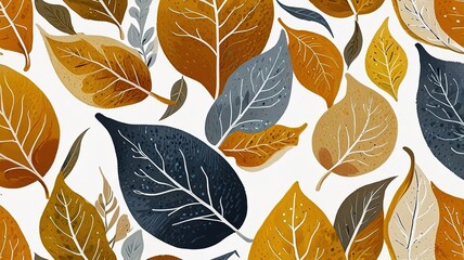 Abstract oil painting pattern in a small leave