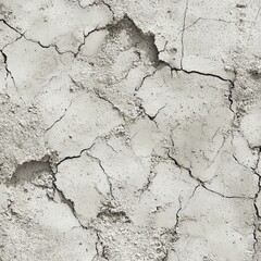 Obraz premium Detailed texture of cracked rough concrete surface.