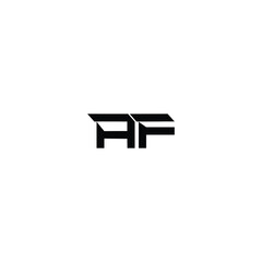 AF monogram logo design letter text name symbol monochrome logotype alphabet character simple logo