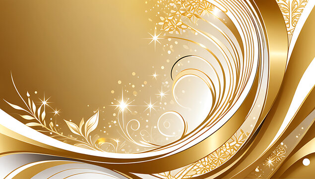 golden abstract twinkle fills serene peaceful background elegance sophistication
