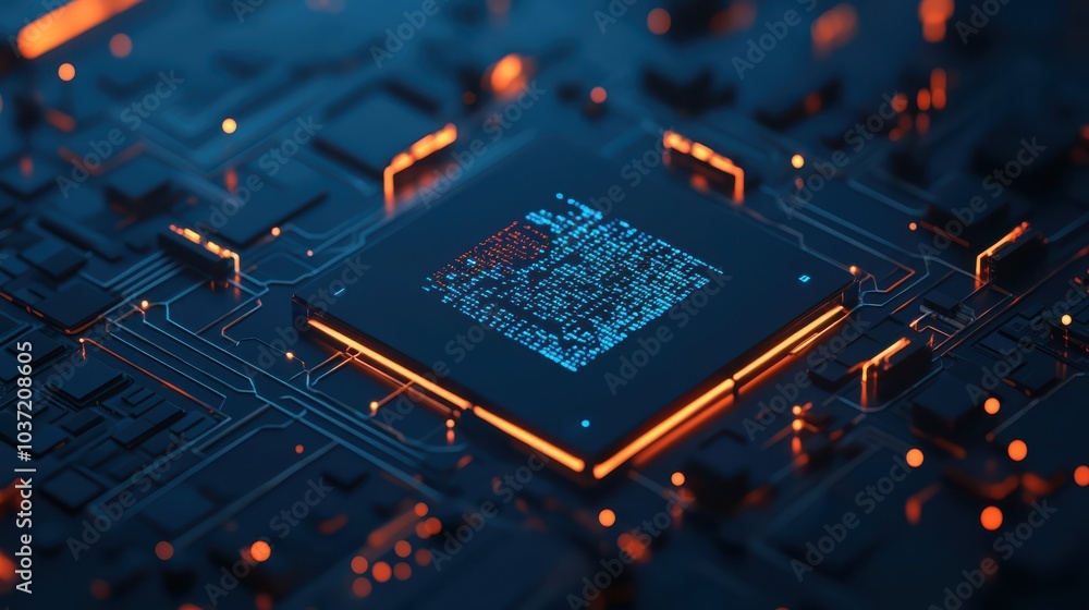Poster Exploring the intricate world of microprocessors and circuitry in modern technology