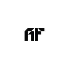 Obraz premium AF monogram logo design letter text name symbol monochrome logotype alphabet character simple logo