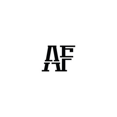 Fototapeta premium AF monogram logo design letter text name symbol monochrome logotype alphabet character simple logo