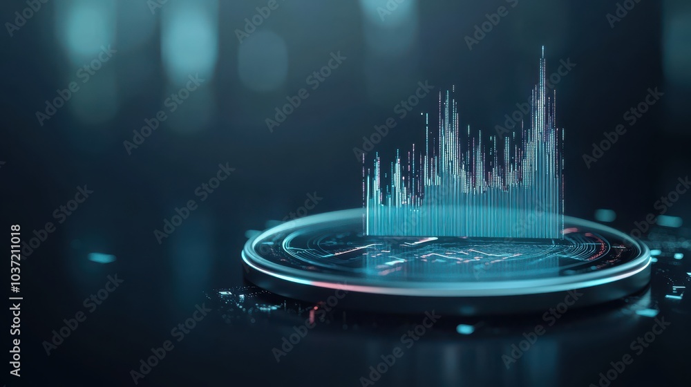 Poster Visualizing data trends a futuristic interface for analyzing digital insights and metrics