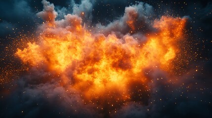 Naklejka premium fire in the night