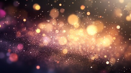 Obraz premium Colorful Vintage Glitter Lights Shining on a Dark Background