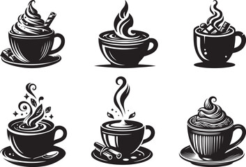 Hot chocolate cup vector illustration