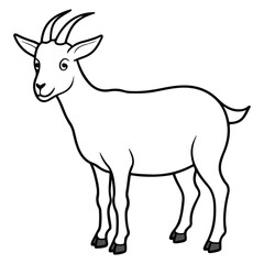 Fototapeta premium silhouette of a goat