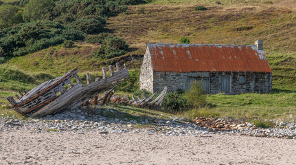 Talmine And Talmine Bay Sutherland Scotland In Summer The Wreck of The Shamrock A 19th Century Loop © Karl Allen Lugmayer