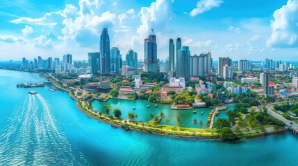 Aerial View of Colombo, Sri Lanka