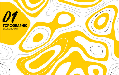 Topography Vector Map: Abstract Geometric Terrain Illustration with Contours, Relief, and Modern Design