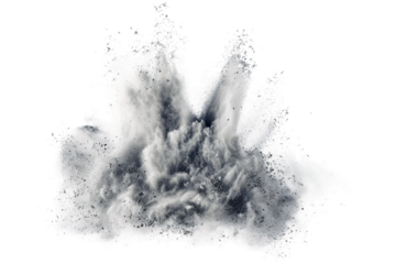 Climbing Chalk Powder Blast Captured in Motion isolated on transparent background