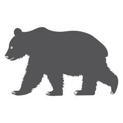 Panda Silhouette. Minimalist panda flat vector