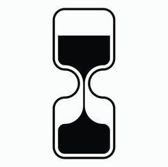 Vector illustration icon symbol hourglass isolated in a white background