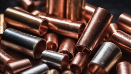 Obraz premium Industrial Copper Pipe Design: Sustainable DIY Projects and Recycling