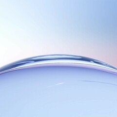 抽象背景正方形バナー。水色と薄紫のガラス風の曲線のクローズアップ