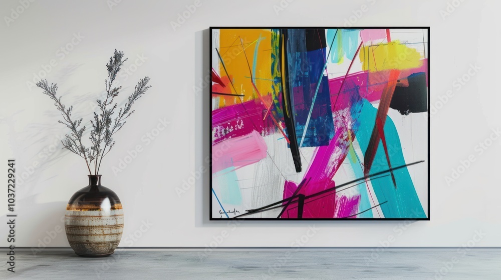 Wall mural Abstract Artwork with Vibrant Colors