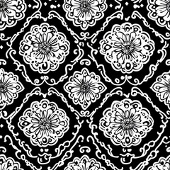 Galaxy-themed mandala with glowing stars, intricate lines, seamless layout, [space pattern], [spiritual cosmos]