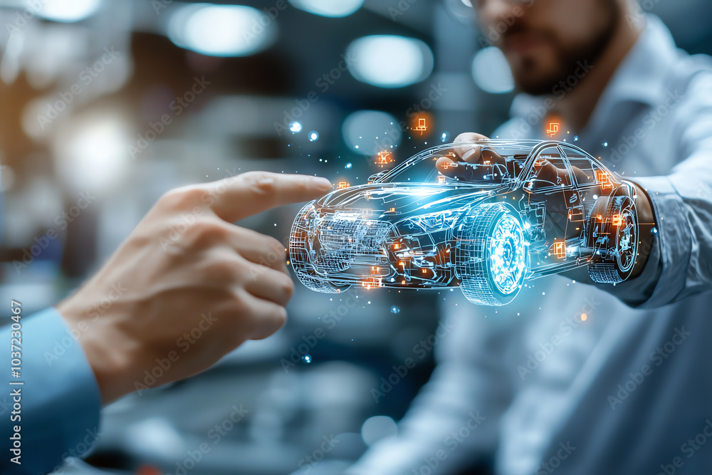 Poster the future of automotive innovation exploring the intersection of technology and design in the autom