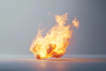 Flamme réaliste flottante dans l'air
