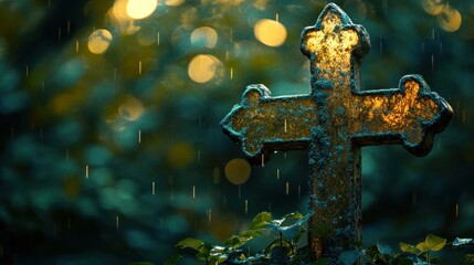 Cross in Rain