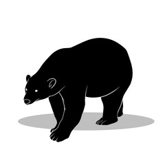 Bear silhouette illustration Design Bear silhouette icon