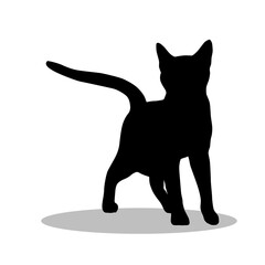 Bengal Cat silhouette illustration Design Bengal Cat silhouette icon