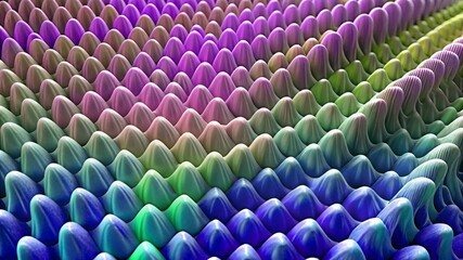 Obraz premium 3D colorful art forms based on natural patterns