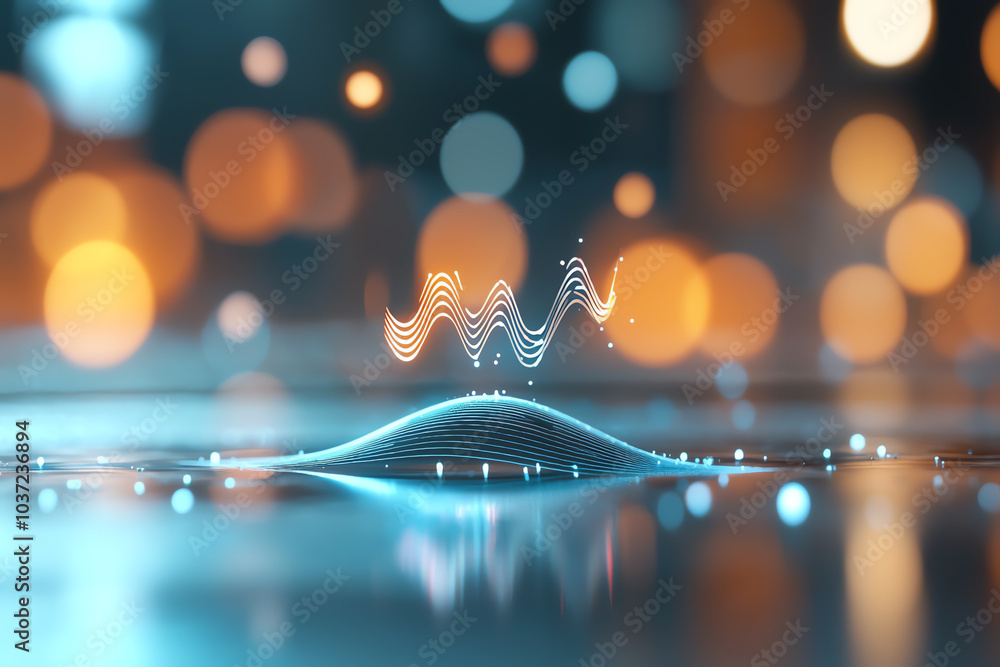 Aufkleber exploring the harmony of sound waves and light a visual journey into abstract artistry